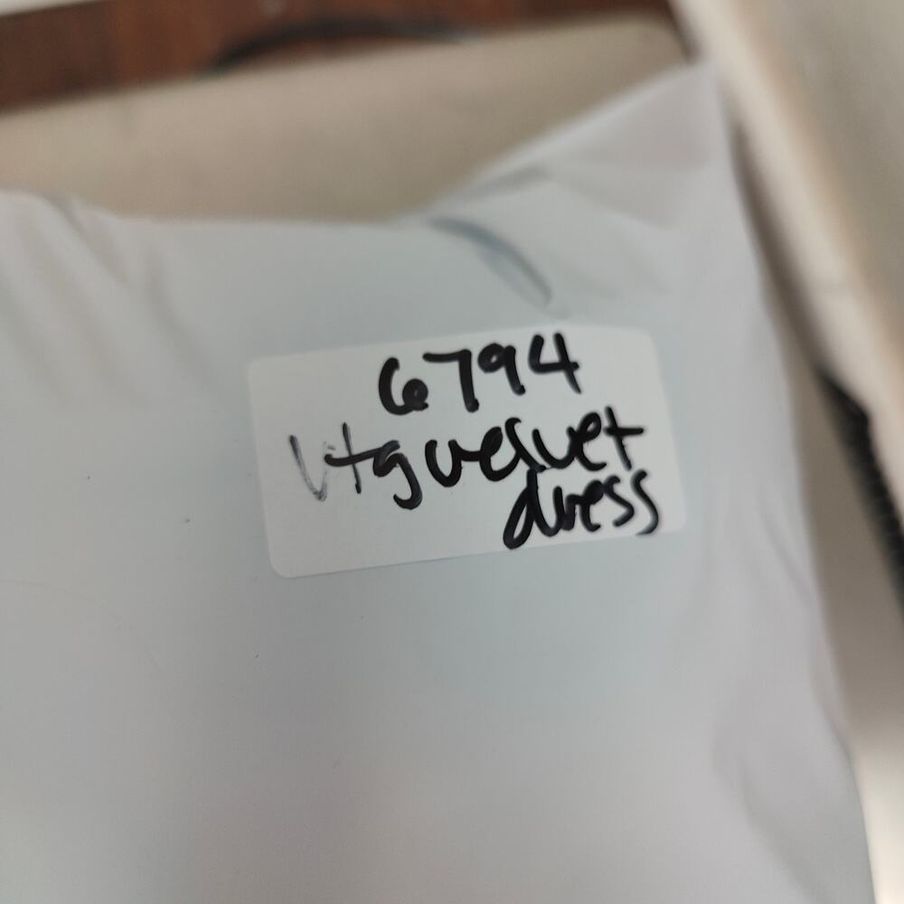 Vintage Y2K Betsey & Adam Gown Womens 8 Black Velvet Mesh Tie Back Cami‎ Straps - Picture 10 of 10